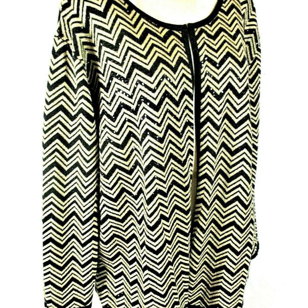 August Max womens 2X gold METALLIC sweater G)E1MT